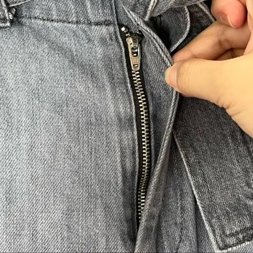 Overlover Abbott Paperbag Denim Pants Women’s Size 25 Grey Tapered 100% Cotton Gray