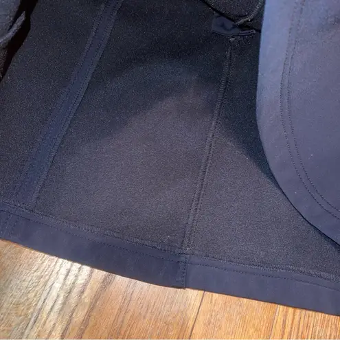 Athleta  Athletic Adjustable Waist Tennis Stretch Mini Skirt Black Fleece Size 12