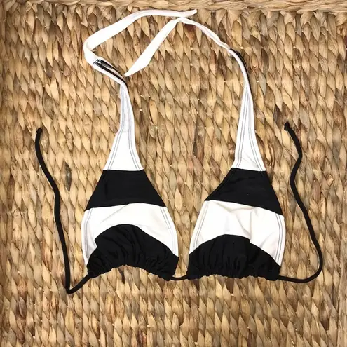 Brazilian Wear Size Large Black and White Striped Bikini Set. New No Tags