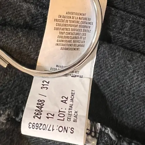 Denim & Co Denim Co. Black embellished denim jacket size 8