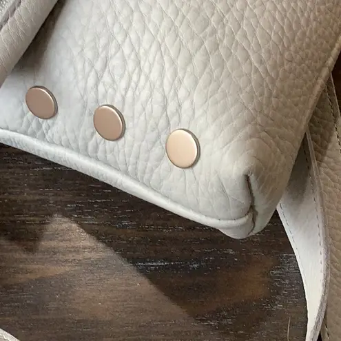 Hammitt VIP Med Bluebird Brushed Silver Leather Crossbody Bag