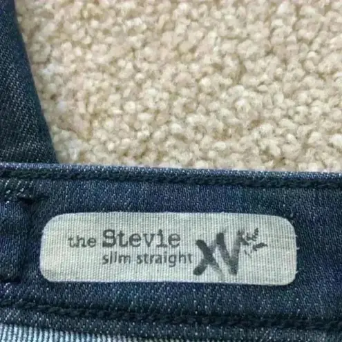 AG Adriano Goldschmied  ripped black the Stevie slim straight jeans in size 25