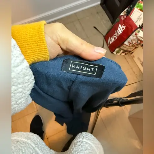 Haight Deep Teal Short Sleeve Long Line Open Front Duster Cardugan Blue