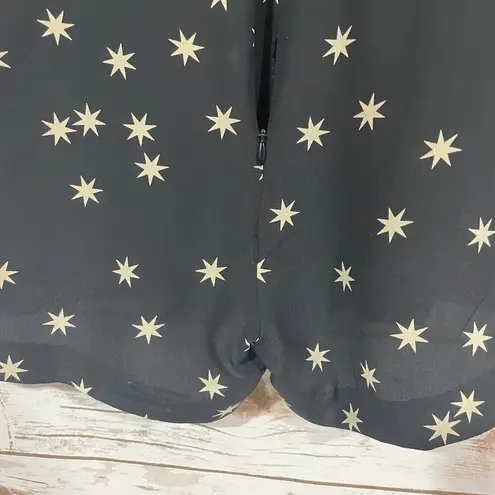 Pam & Gela Long Sleeve Silk Romper - Black & Cream - 0