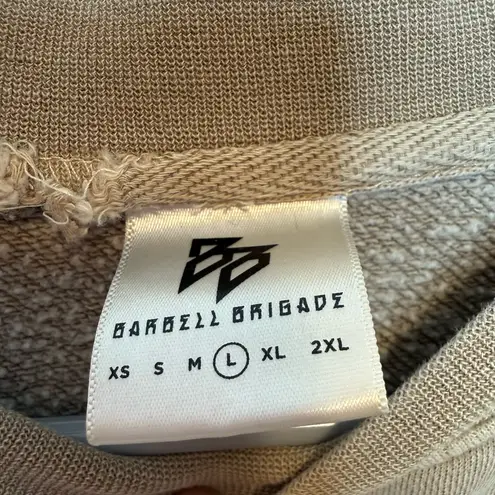 Barbell Brigade Humble Domination Tan Long Sleeve Sweatshirt Size Large