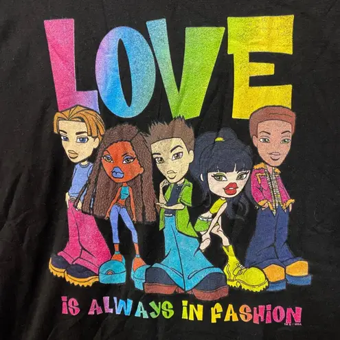 Bratz Love Is Always In Fashion Rainbow Graphic Design T-Shirt XL.