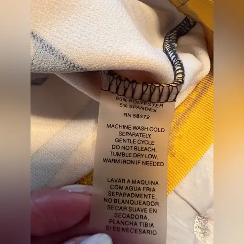 Phase 7 Seven sleeveless sheath dress size 10 Yellow Black floral midi EUC