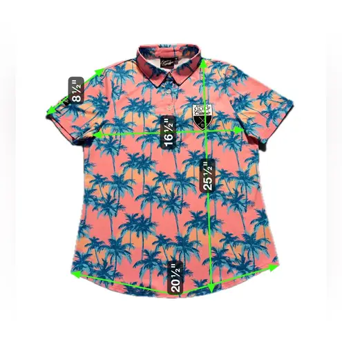 Sunday Swagger x ESPN Golf Classic Polo Shirt Women’s Medium Pink Palm Tree