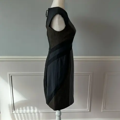 Rebecca Taylor Wool Blend Colorblock Sheath Dress 4 Careerwear LBD Pencil Skirt