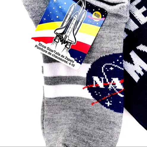 NASA Womens No Show Socks Space Science 5 Pairs Unique Fun Novelty Gift Blue