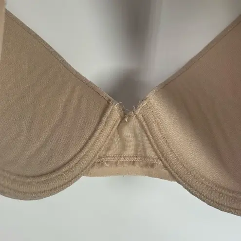 A3 Natori T Shirt Floral print Bra Tan size 34B 17110