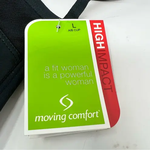 Moving Comfort Alexis high impact bra in black size L Large A/B Cup NWT