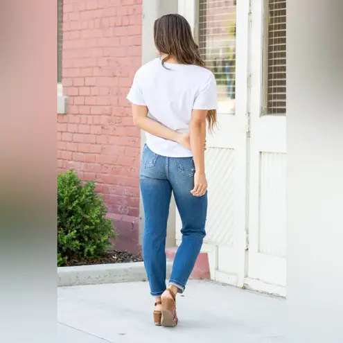 Judy Blue RAINBOW EMBROIDERED HIGH RISE CROPPED STRAIGHT LEG Size 31