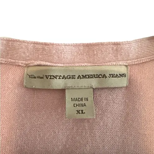 Nine West  American Vintage Pink Cardigan Size XL