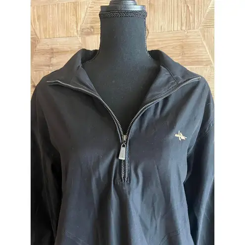 Antigua Vintage Women's Black Jacket Size M 3/4 Zip Pullover