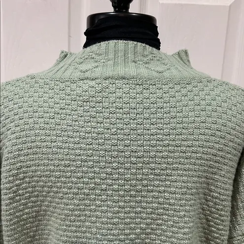 Vintage Liz Thomas Knit Sweater – Light Green Floral – Size L Size L