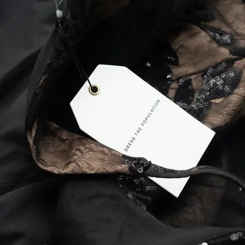 Dress the Population Courtney Sequin Overlay Dress Small