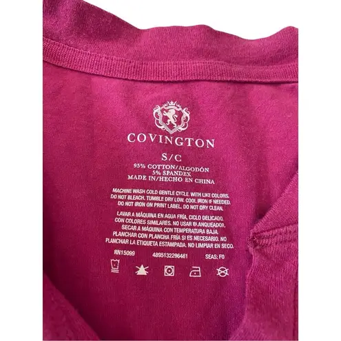 Covington Basic V Neck T shirt Casual Lounge Loungewear Cotton Everyday Workwear