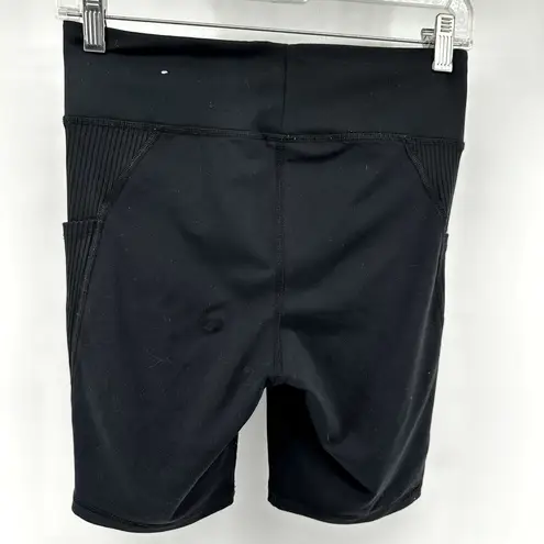 Aeropostale  Bike Shorts Cycling Pull On Stretch Ribbed Pockets Running Black M