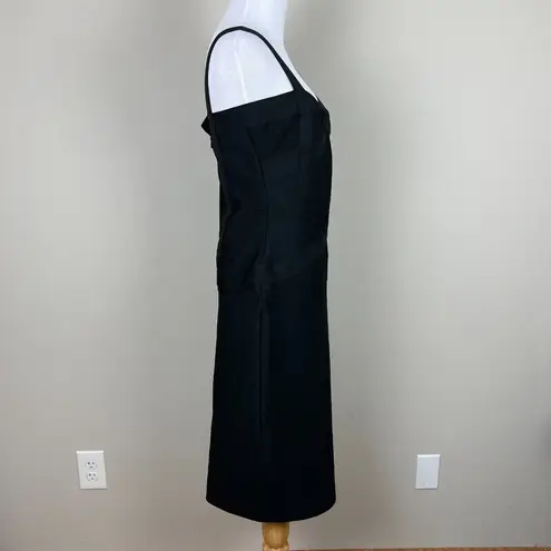 Bandage Dress Large Black Bodycon Midi Sexy Cocktail Sleeveless Hourglass L