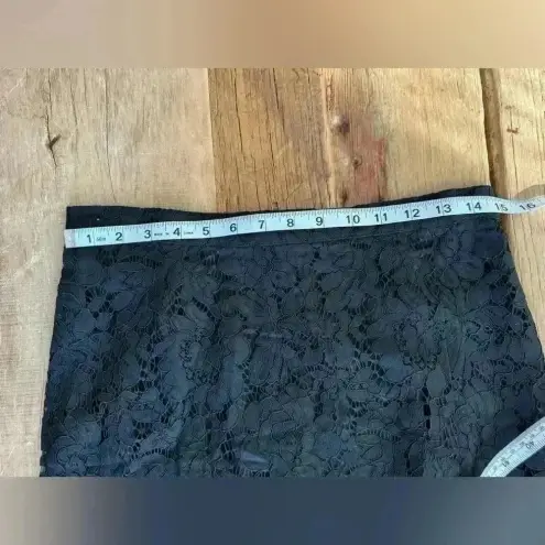 Chaser NWT  Black Lace Slip Midi Skirt with Slit Size Medium ~ Trending Fall 2025