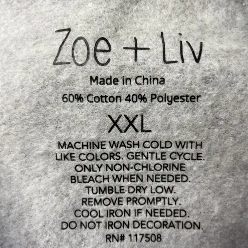 Zoe & Liv Womens Black & Grey Good Bad Flip Sequin Halloween Sweatshirt Size XXL