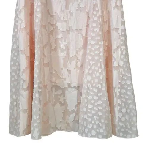 Reiss Chloe Floral Burnout Pleat Midi Skirt