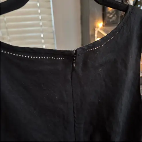 Nikki Valentine Irish Linen Black and White Embroidered A