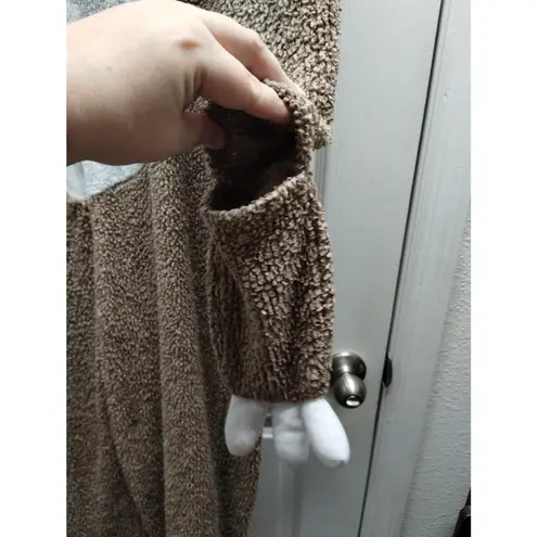 Way to Celebrate Size XL Unisex Adult Furry Sloth One Piece Costume Pajamas Brown