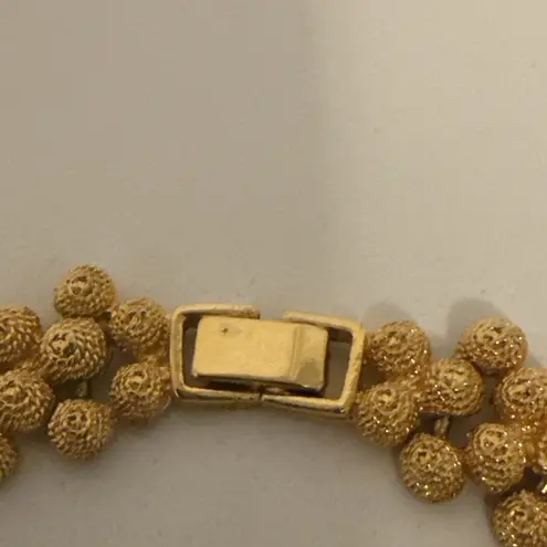 Avon Hazelnut Gold Tone Choker Necklace Textured Cone Shaped Clusters Bee Hives