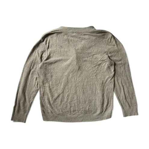 Barefoot Dreams Cozy Chic Ultra Light Rib Back Placket Henley Size L