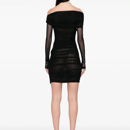 Mugler One Shoulder Mini Dress in Black 42 New Womens Long Sleeve Size undefined