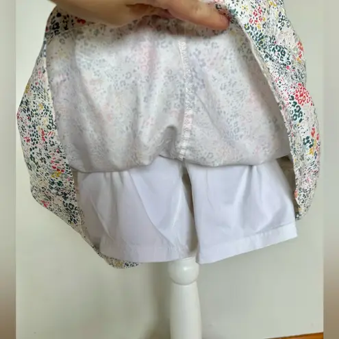 Lands End Floral Skort | Size 14 | EUC| Pockets | 98% cotton White