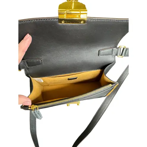 MCM NWT Small Tracy Shoulder Bag in. Leather Visetos Mix Black