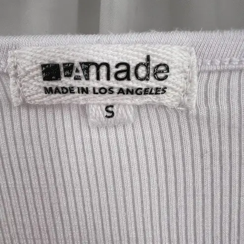 LA Made  White Cardigan Cropped Small