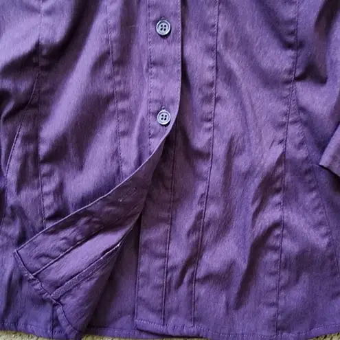 Apt. 9 Purple Button-Up Shirt, Women's PS