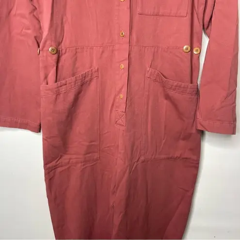Ilana Kohn Long Sleeve Chichi Utility Coverall Jumpsuit in soft rust red sz XS