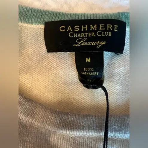 Charter Club Luxury Sweater Women Medium Camo 100% Cashmere Long Sleeve New