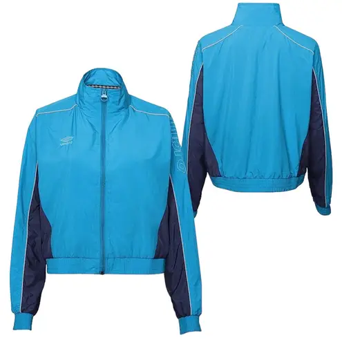 Umbro NWT Women's Diamond Flashback Jacket 2.0 In Blue Jewel/Dark Navy