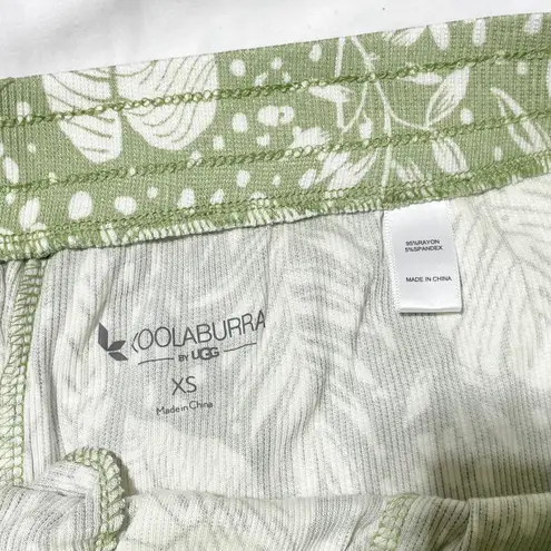 Koolaburra by Ugg New Tropical Print Tee and Capri Pants Sleep Set Green Size XS
