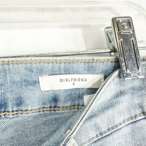 Wonderly Size 6 Jeans Distressed Light Blue Girlfriend Crop Ankle Straight 615