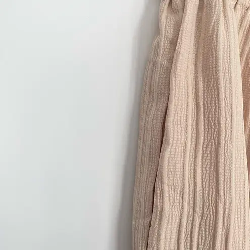 Allegra K Women's Pockets Tie Knot High Waist Wide Leg Paperbag Pants Size M