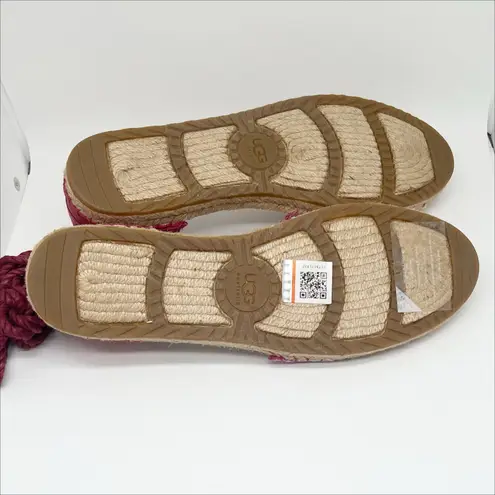 UGG NEW  Libbi Serape Espadrille Flats Shoes in Pink Stripe Size 9