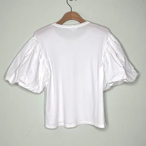 ALC Frank A.L.C. Cassandra Puff-Sleeve Tee in Snow White Size M