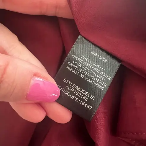 H by Halston HALSTON Crew Neck Fit and Flare Cocktail Red Mini Dress Sz 4