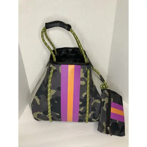 Camo Tote Neoprene Pink Orange Gym Bag Carryon Travel Overnight Satchel Green