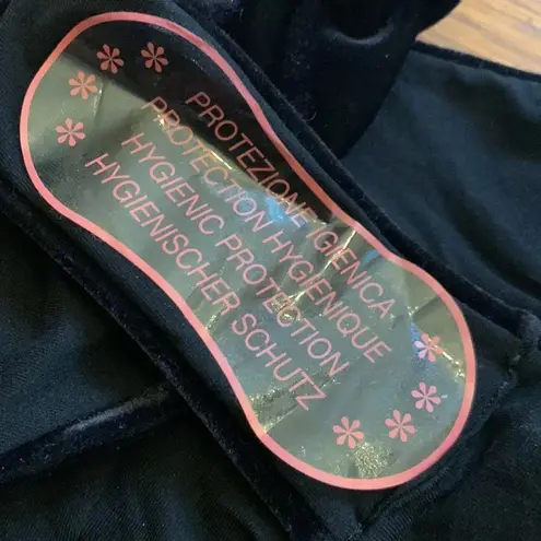 Balmain Designer Velvet Bikini Bottom Black Swim Bottom Size 40 or US Size 8 NWT