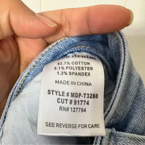 Mica Los Angeles Super High Rise Straight Leg Jeans Size 31 Loose Fit Blue