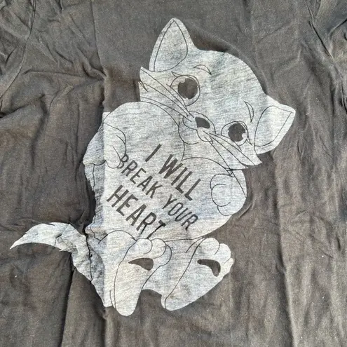 Zoe Karssen Black Break Your Heart Cat Graphic T