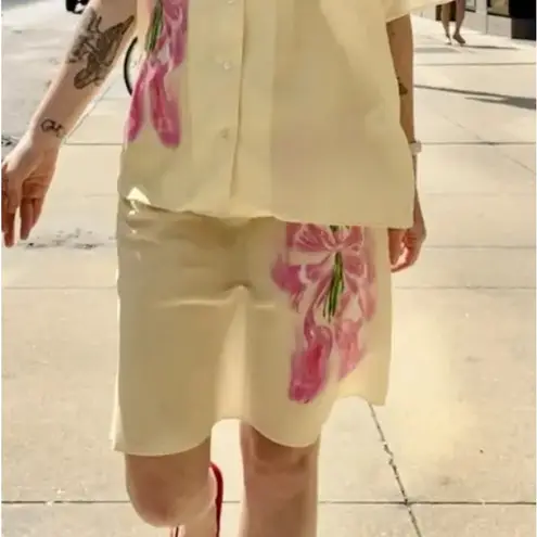 Sandy Liang Pink Half Slip Mini Skirt XS Coquette Retro Ballerina Designer $375